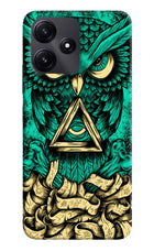 Green Owl Redmi 12 5G Hard Case Back Cover by Casekaro