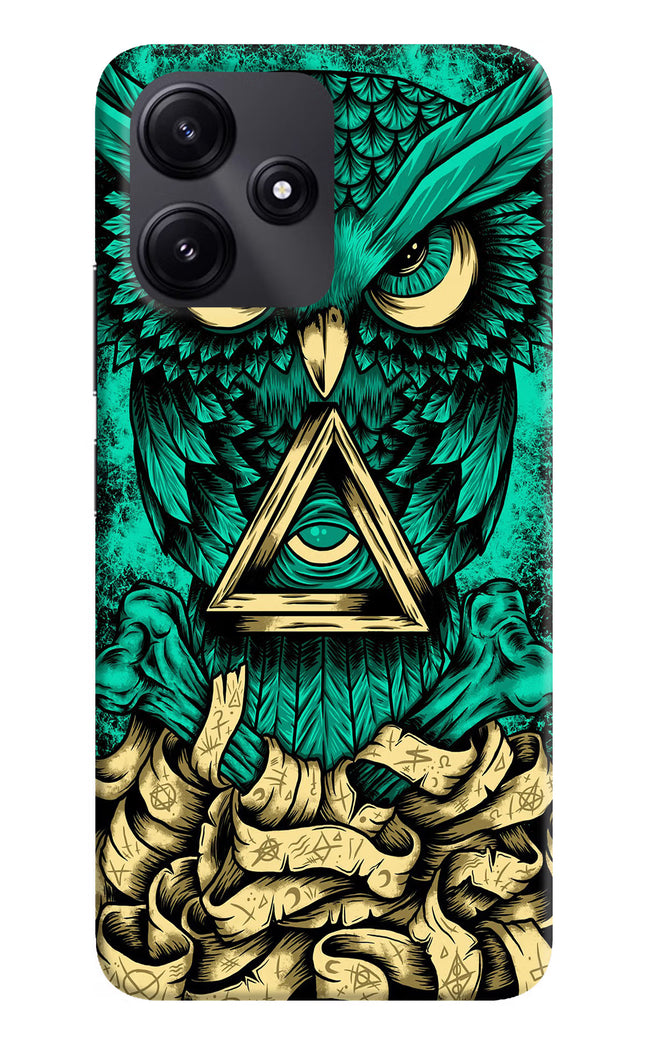 Green Owl Redmi 12 5G Hard Case Back Cover by Casekaro