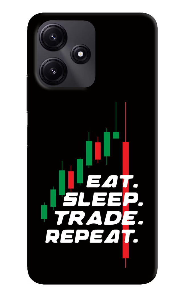 Eat Sleep Trade Repeat Redmi 12 5G Hard Case Back Cover by Casekaro