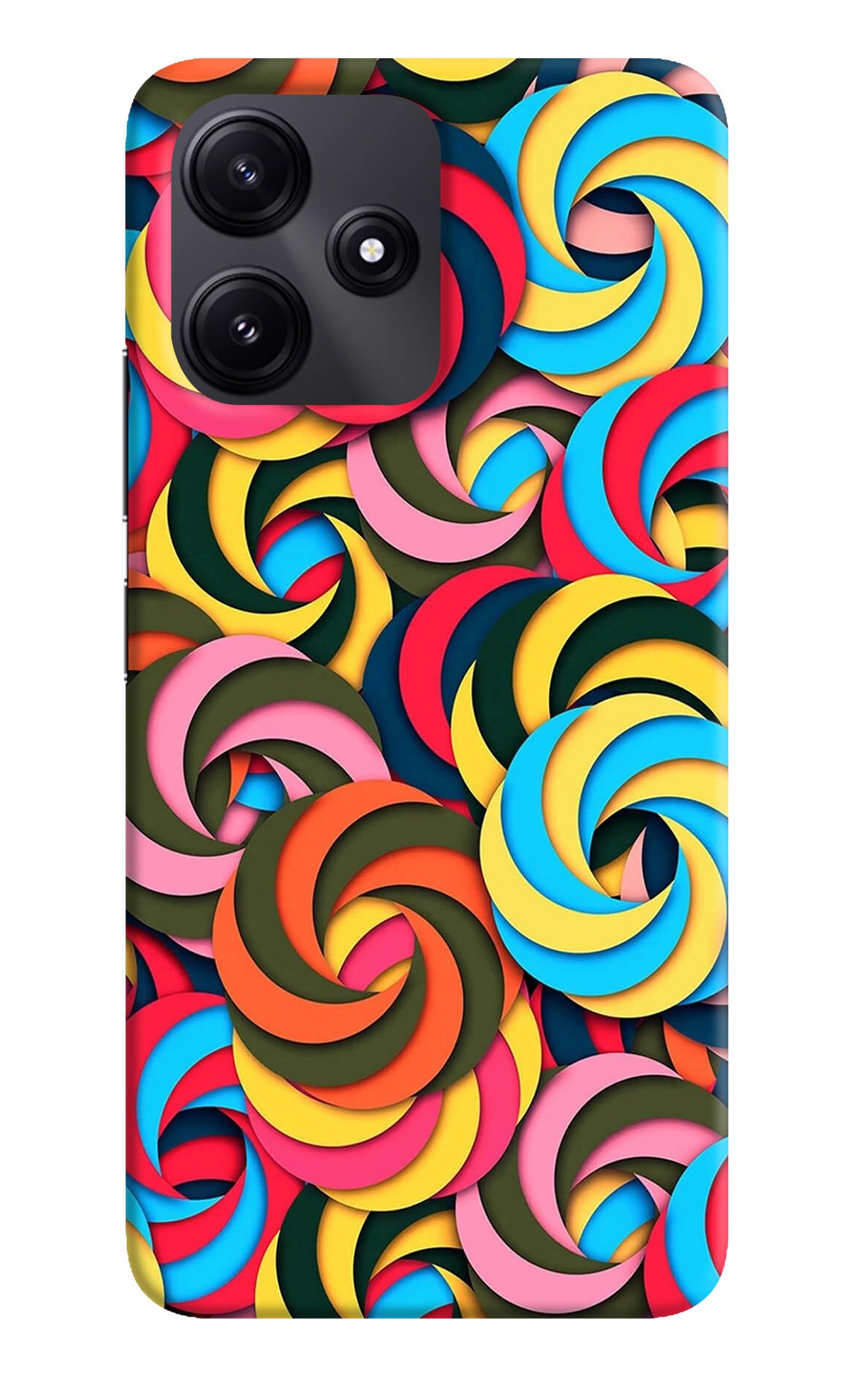 Spiral Pattern Redmi 12 5G Back Cover