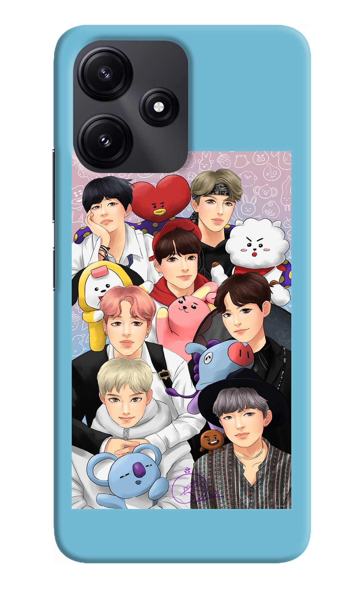 BTS with animals Redmi 12 5G Back Cover