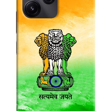 Satyamev Jayate Flag Redmi 12 5G Hard Case Back Cover by Casekaro
