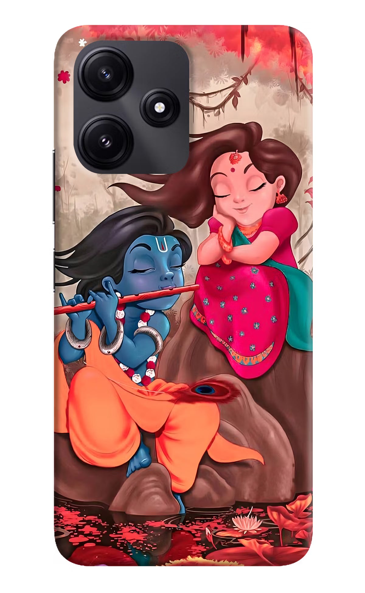 Radhe Krishna Redmi 12 5G Hard Case Back Cover by Casekaro