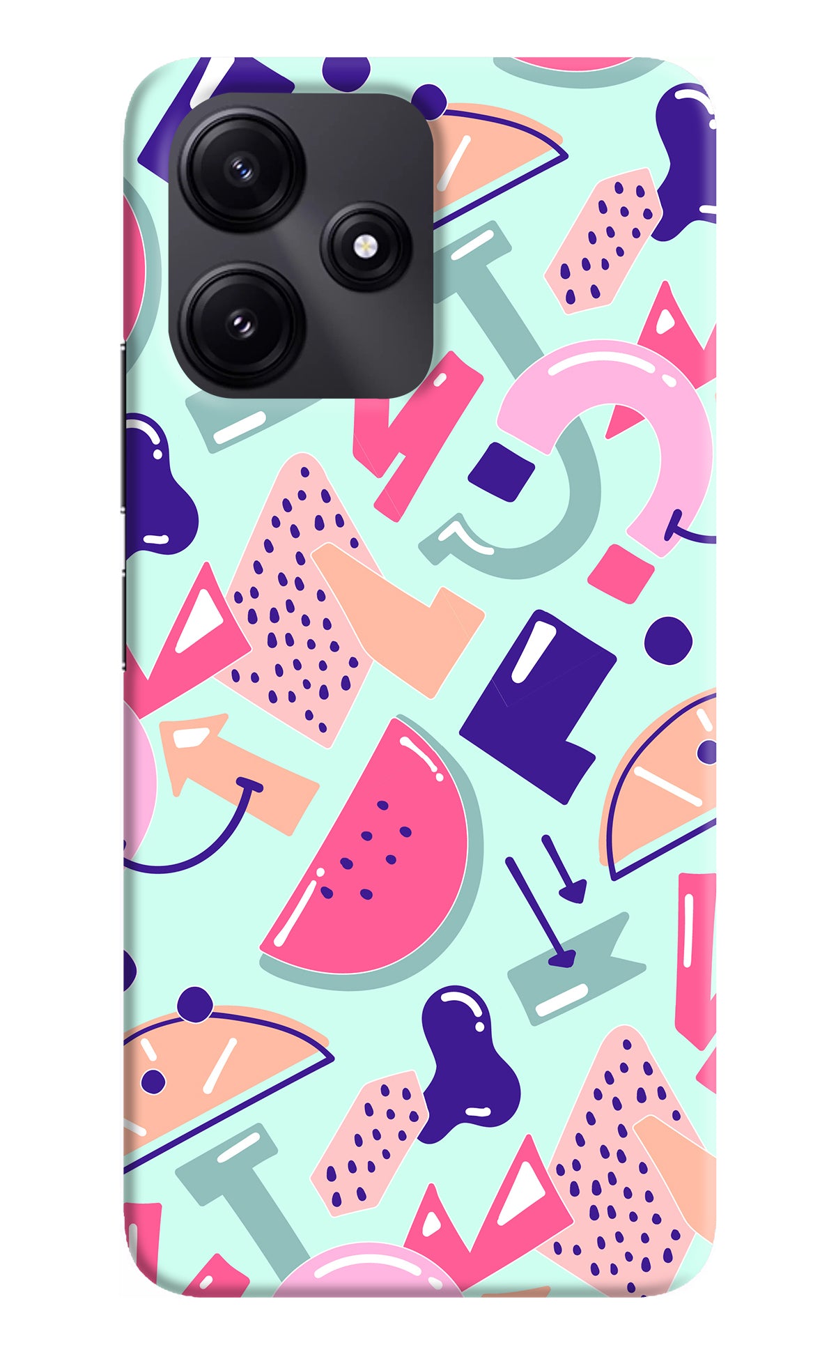 Doodle Pattern Redmi 12 5G Back Cover