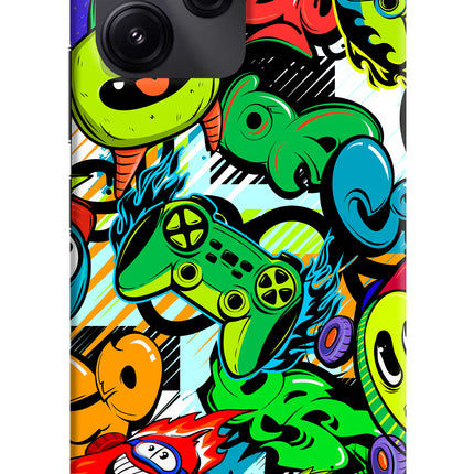 Game Doodle Redmi 12 5G Hard Case Back Cover by Casekaro