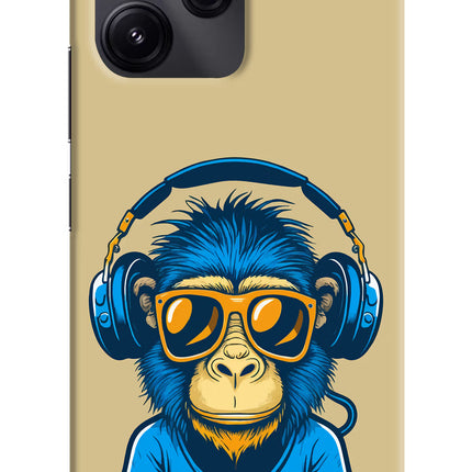 Monkey Headphone Redmi 12 5G Hard Case Back Cover by Casekaro