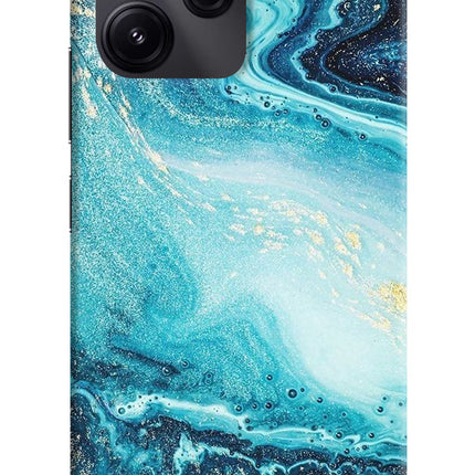 Blue Glitter Marble Redmi 12 5G Hard Case Back Cover by Casekaro