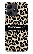 Leopard Print Self Love Redmi 12 5G Hard Case Back Cover by Casekaro