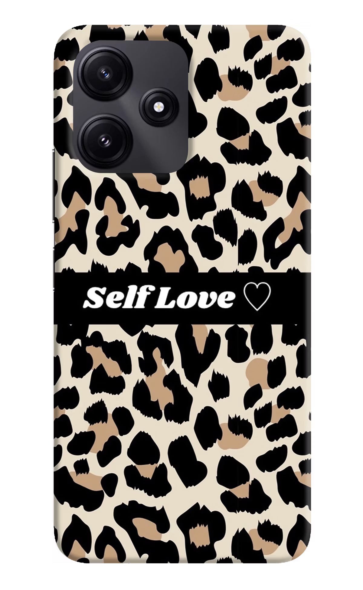 Leopard Print Self Love Redmi 12 5G Hard Case Back Cover by Casekaro