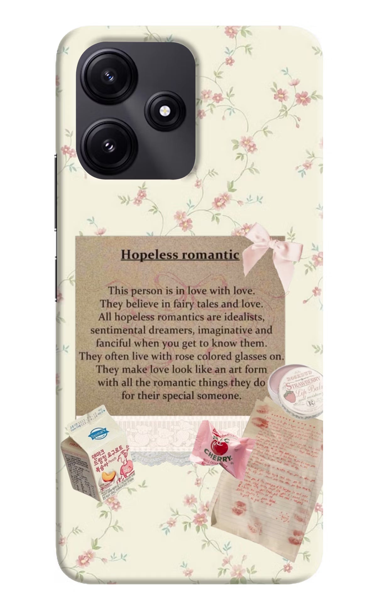 Hopeless Romantic Redmi 12 5G Hard Case Back Cover by Casekaro
