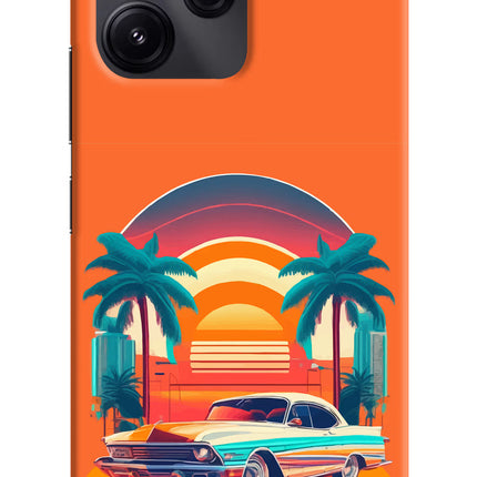 Palm Drive 80s Redmi 12 5G Hard Case Back Cover by Casekaro