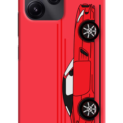 Red Velocity Redmi 12 5G Hard Case Back Cover by Casekaro