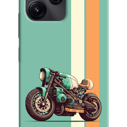 Striped Moto Drift Redmi 12 5G Hard Case Back Cover by Casekaro