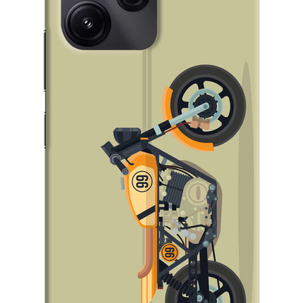 Vertical Speedster Redmi 12 5G Hard Case Back Cover by Casekaro