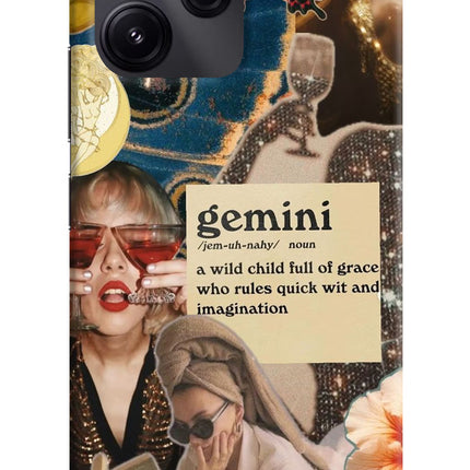 Gemini Zodiac Redmi 12 5G Hard Case Back Cover by Casekaro
