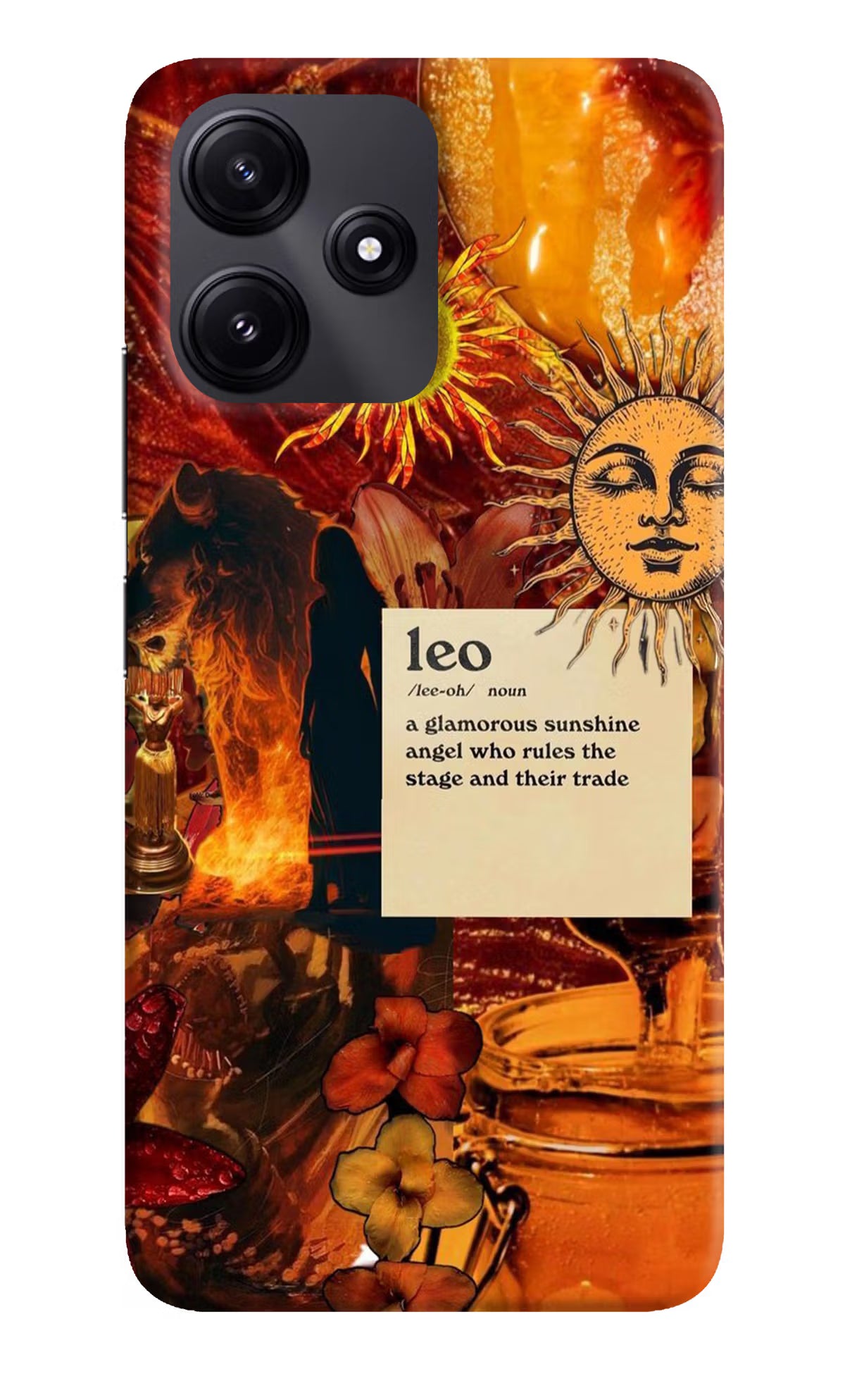 Leo Zodiac Redmi 12 5G Hard Case Back Cover by Casekaro