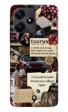 Taurus Zodiac Redmi 12 5G Hard Case Back Cover by Casekaro