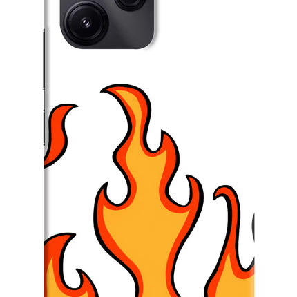 Fired Up – White Redmi 12 5G Hard Case Back Cover by Casekaro
