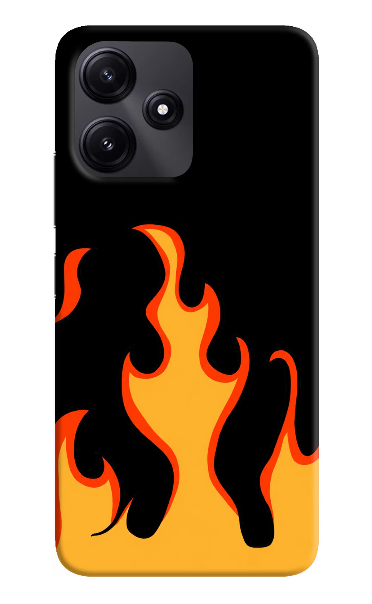 Fired Up – Black Redmi 12 5G Hard Case Back Cover by Casekaro