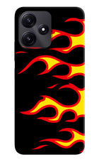 Side Sweep Flames Redmi 12 5G Hard Case Back Cover by Casekaro