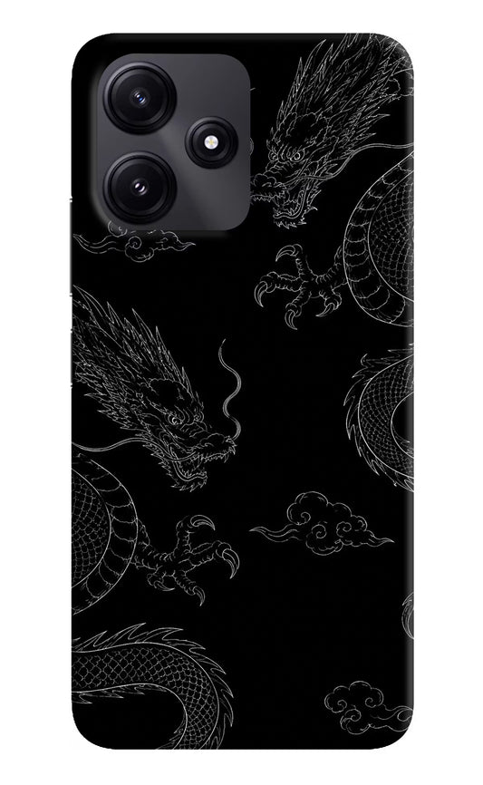 Twin Dragons Redmi 12 5G Hard Case Back Cover by Casekaro