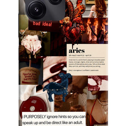 Zodiac Aries Redmi 12 5G Hard Case Back Cover by Casekaro