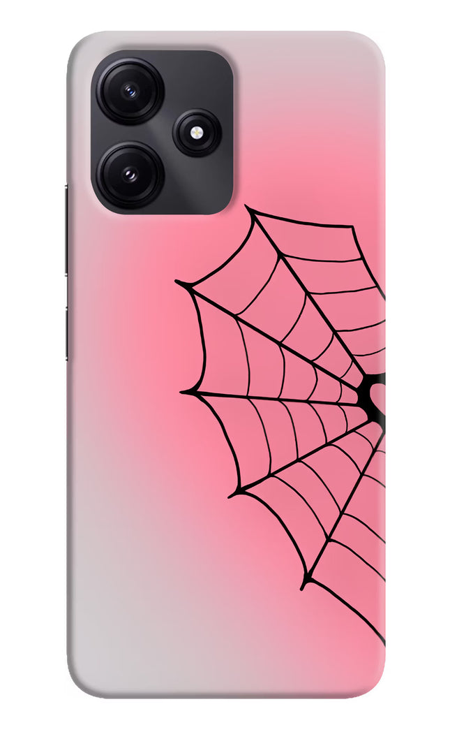 Pink Web Redmi 12 5G Hard Case Back Cover by Casekaro