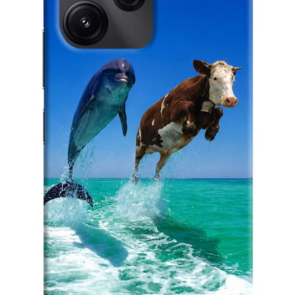 Dolphin vs Cow Redmi 12 5G Hard Case Back Cover by Casekaro
