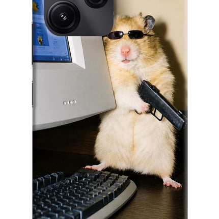 Hacker Hamster Redmi 12 5G Hard Case Back Cover by Casekaro