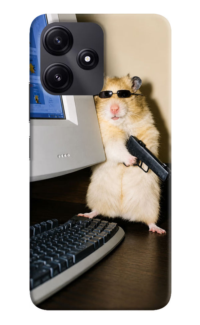 Hacker Hamster Redmi 12 5G Hard Case Back Cover by Casekaro