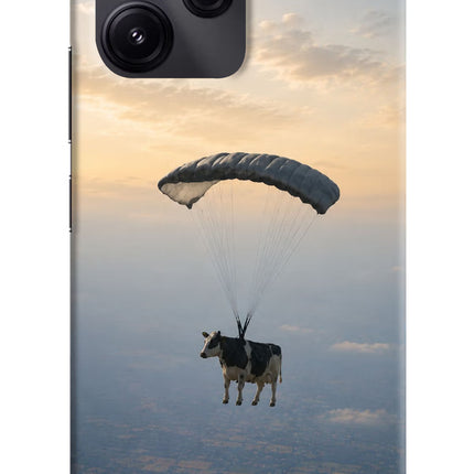 Skydiving Cow Redmi 12 5G Hard Case Back Cover by Casekaro