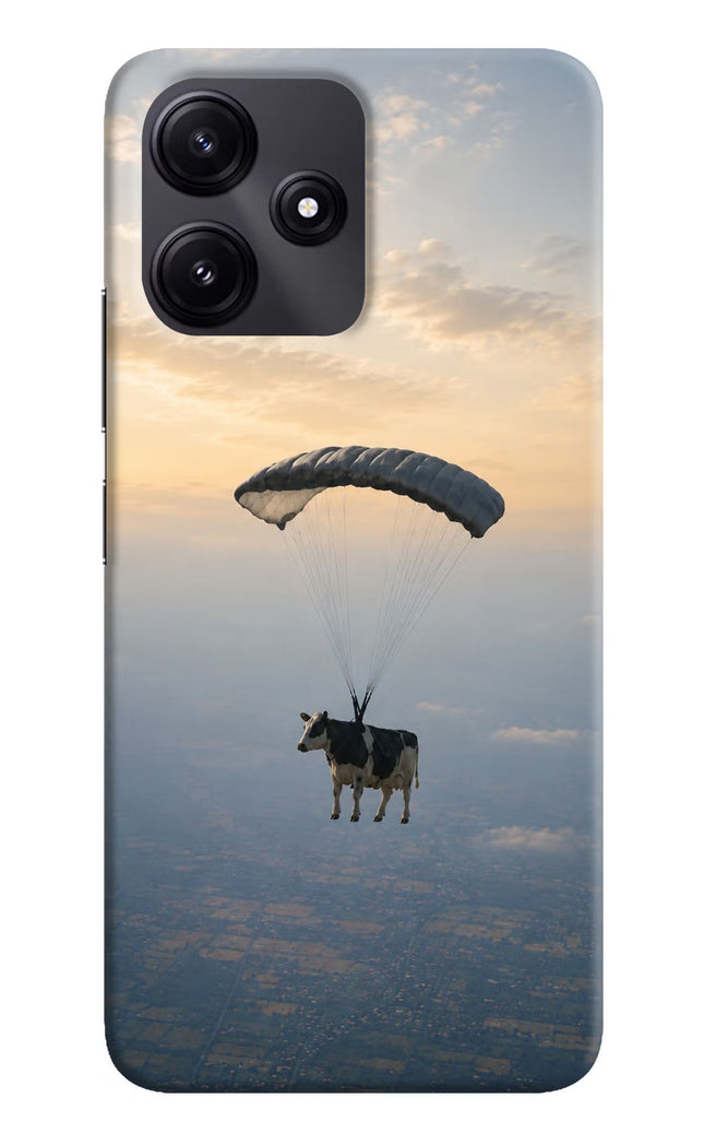 Skydiving Cow Redmi 12 5G Hard Case Back Cover by Casekaro