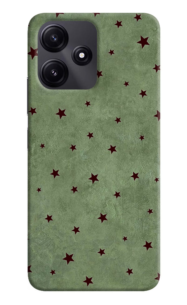 Green Stars Redmi 12 5G Hard Case Back Cover by Casekaro