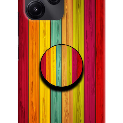 Multicolor Wooden Redmi 12 5G Pop Case by Casekaro