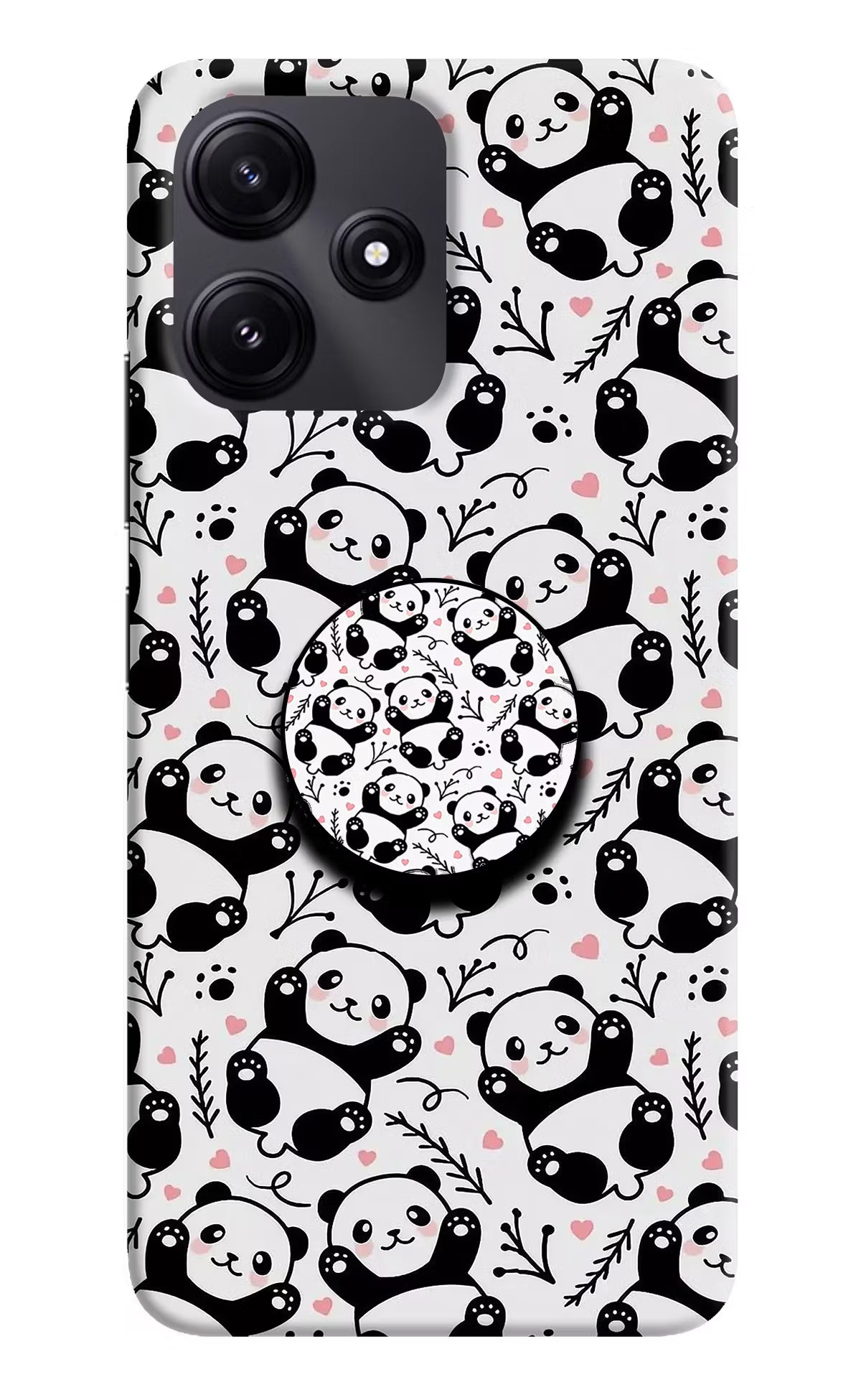 Cute Panda Redmi 12 5G Pop Case by Casekaro