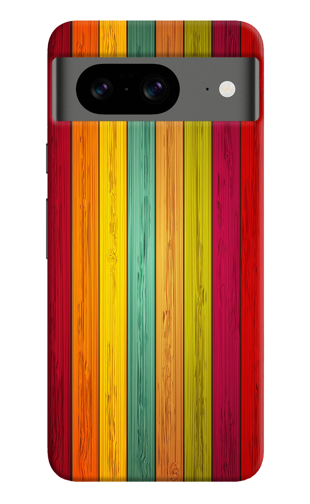 Multicolor Wooden Google Pixel 8 Back Cover