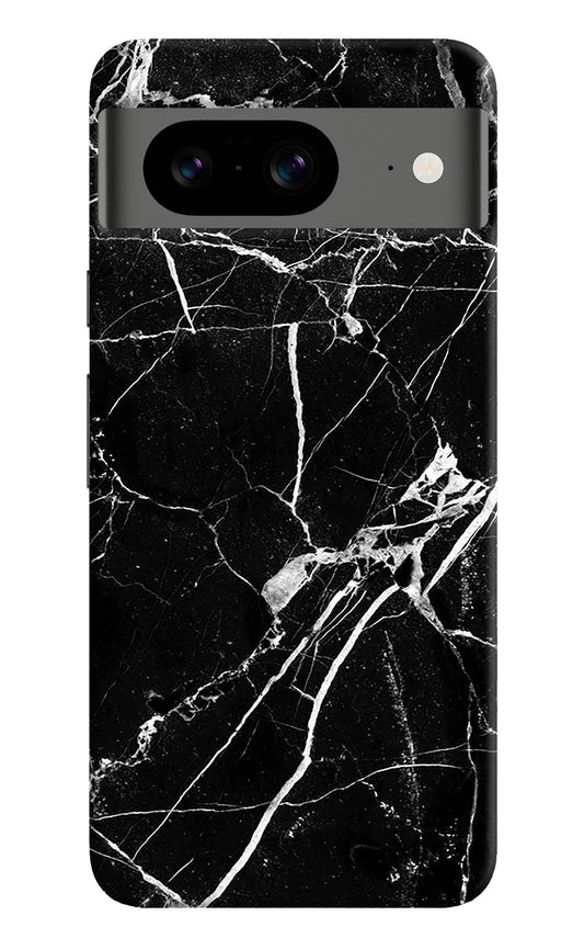 Black Marble Pattern Google Pixel 8 Back Cover