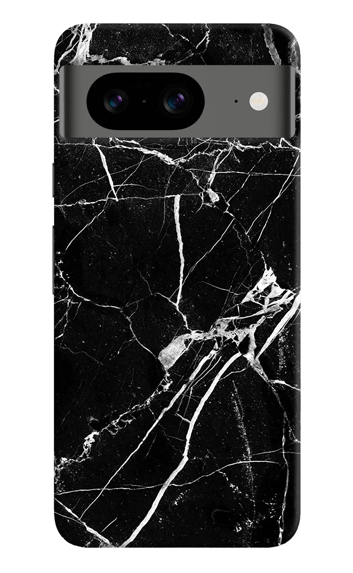 Black Marble Pattern Google Pixel 8 Hard Case Back Cover by Casekaro