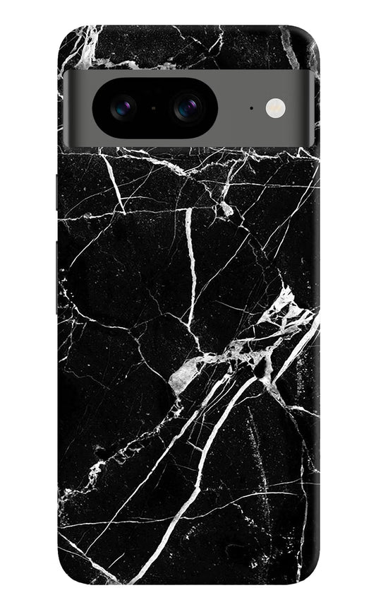 Black Marble Pattern Google Pixel 8 Hard Case Back Cover by Casekaro