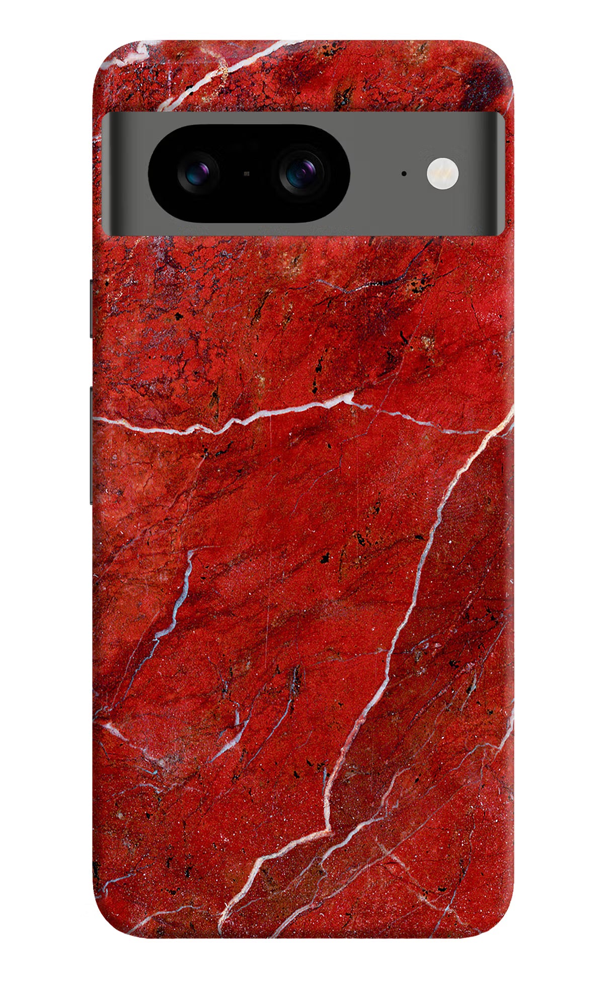Red Marble Design Google Pixel 8 Hard Case Back Cover by Casekaro
