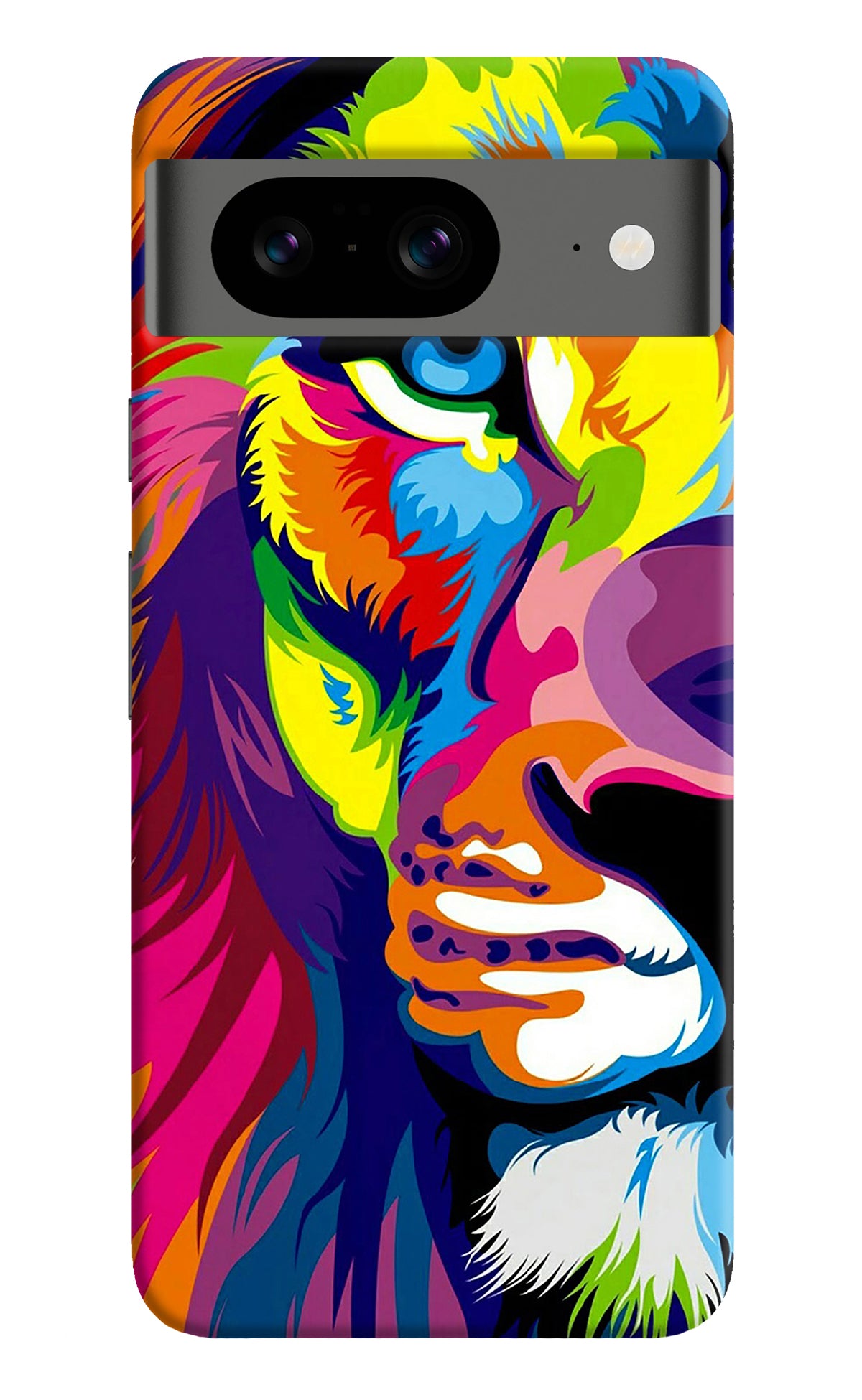 Lion Half Face Google Pixel 8 Back Cover