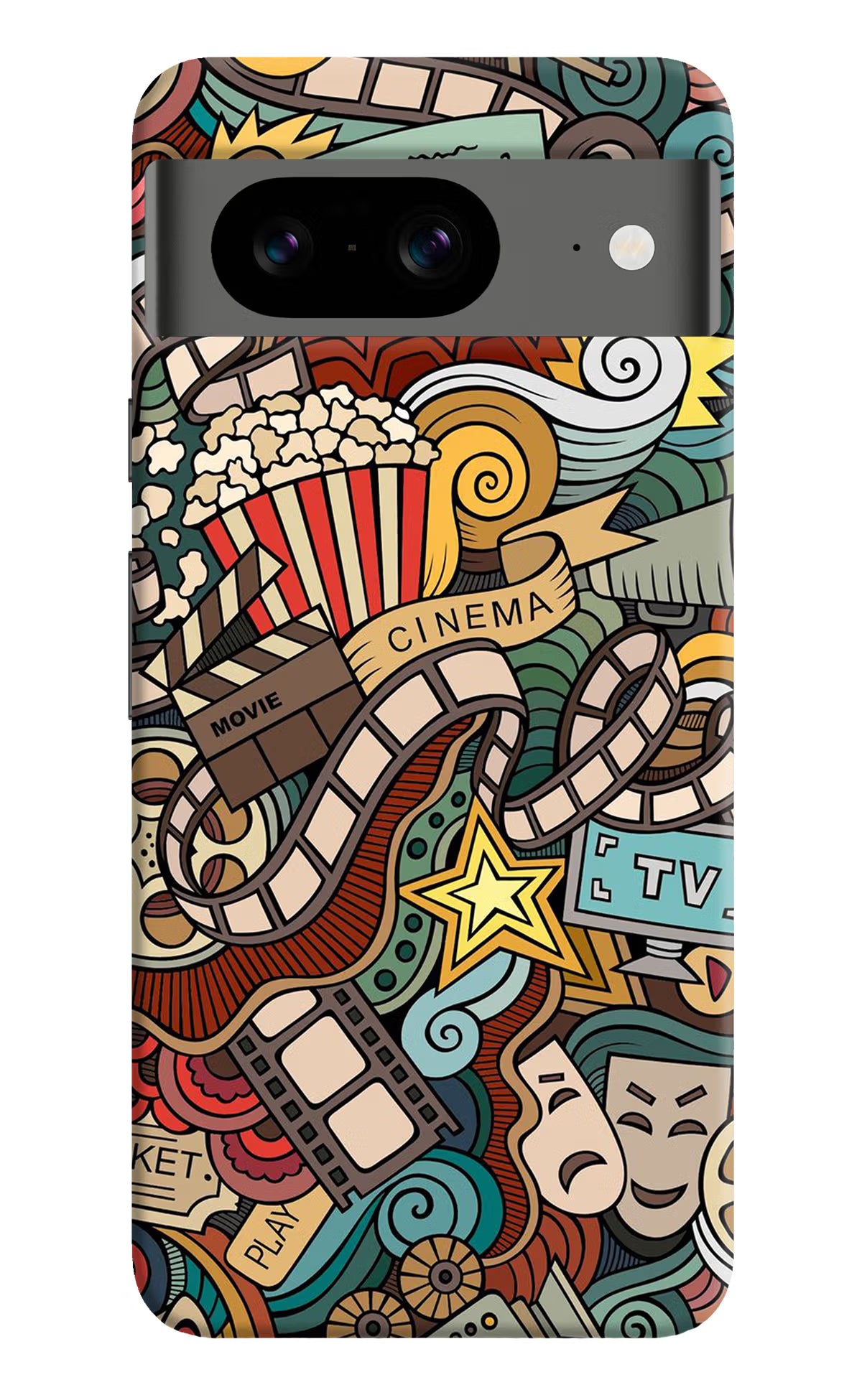 Cinema Abstract Google Pixel 8 Hard Case Back Cover by Casekaro