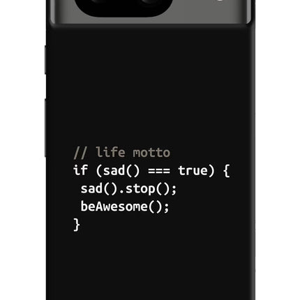 Life Motto Code Google Pixel 8 Hard Case Back Cover by Casekaro
