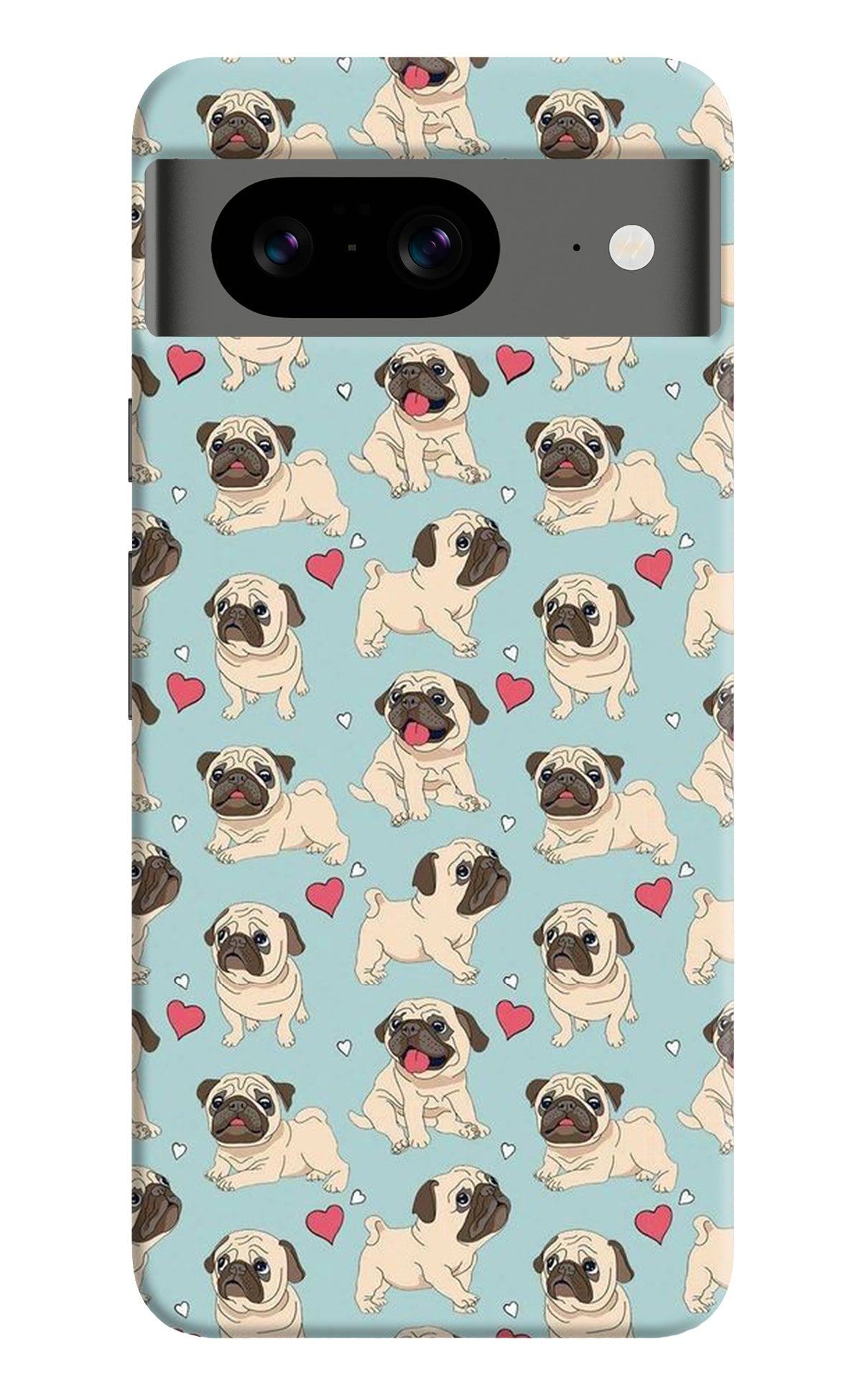 Pug Dog Google Pixel 8 Back Cover