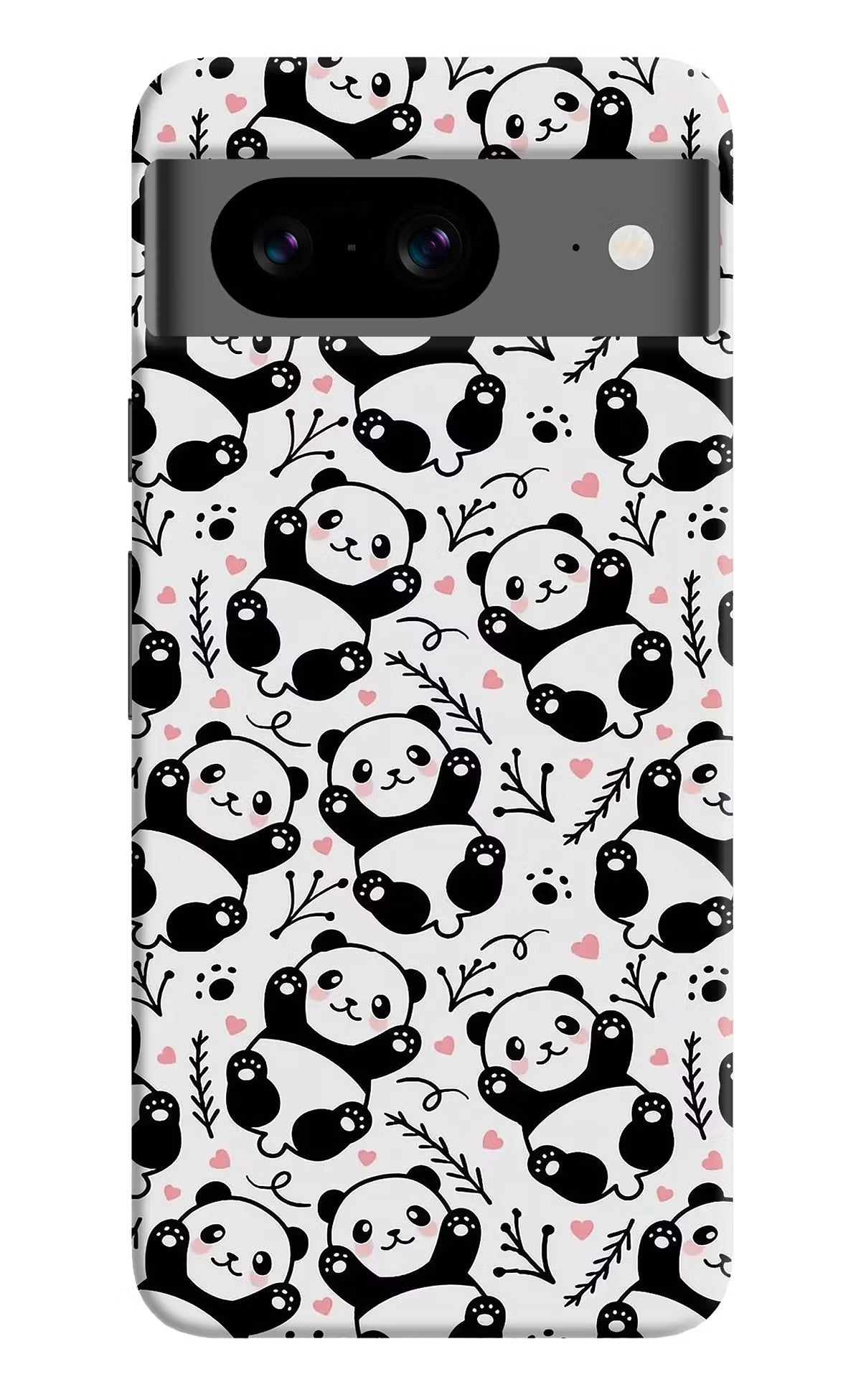 Cute Panda Google Pixel 8 Hard Case Back Cover by Casekaro