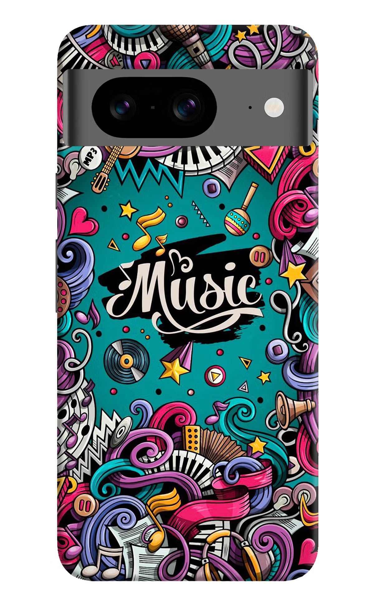 Music Graffiti Google Pixel 8 Hard Case Back Cover by Casekaro