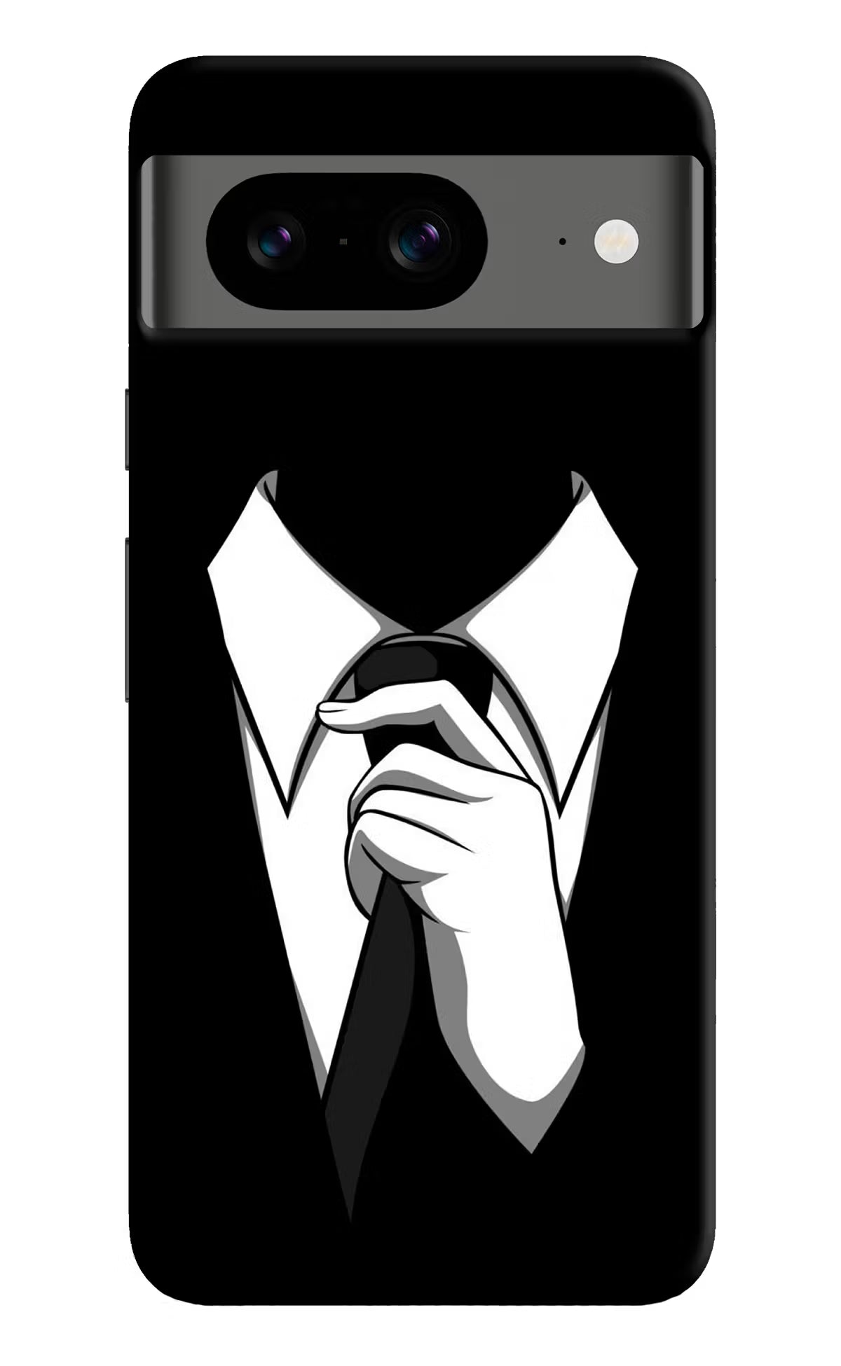 Black Tie Google Pixel 8 Hard Case Back Cover by Casekaro
