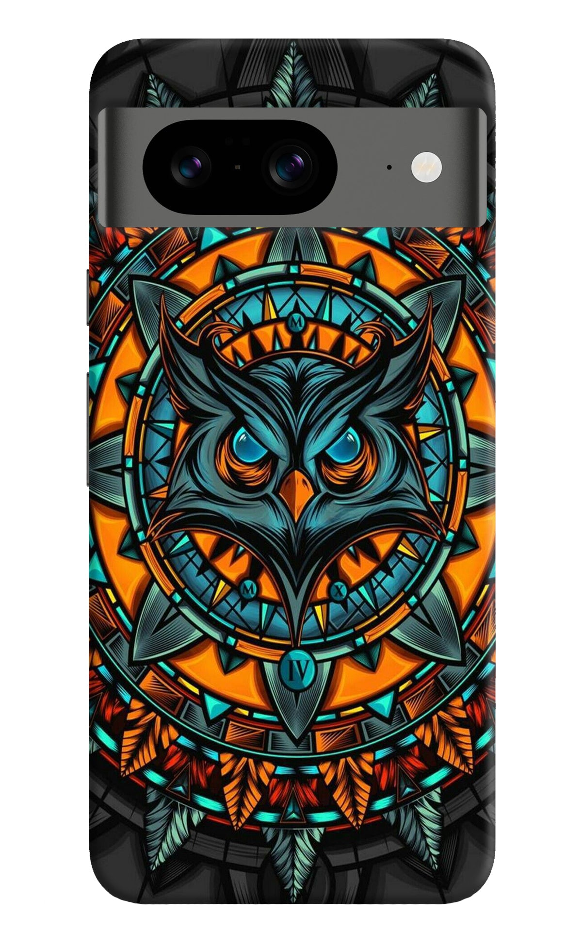 Angry Owl Art Google Pixel 8 Back Cover