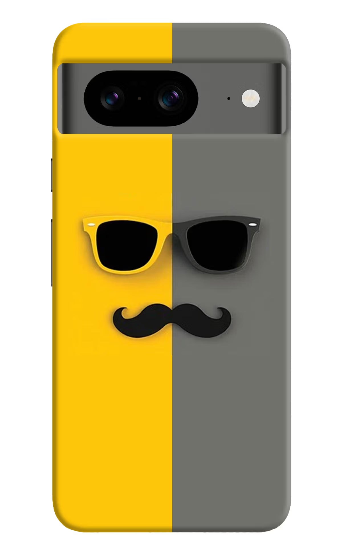Sunglasses with Mustache Google Pixel 8 Hard Case Back Cover by Casekaro