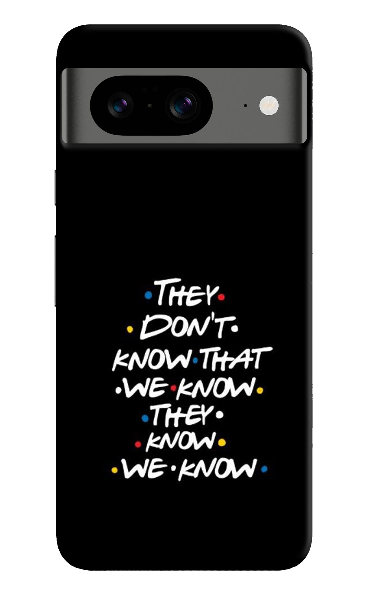 FRIENDS Dialogue Google Pixel 8 Back Cover